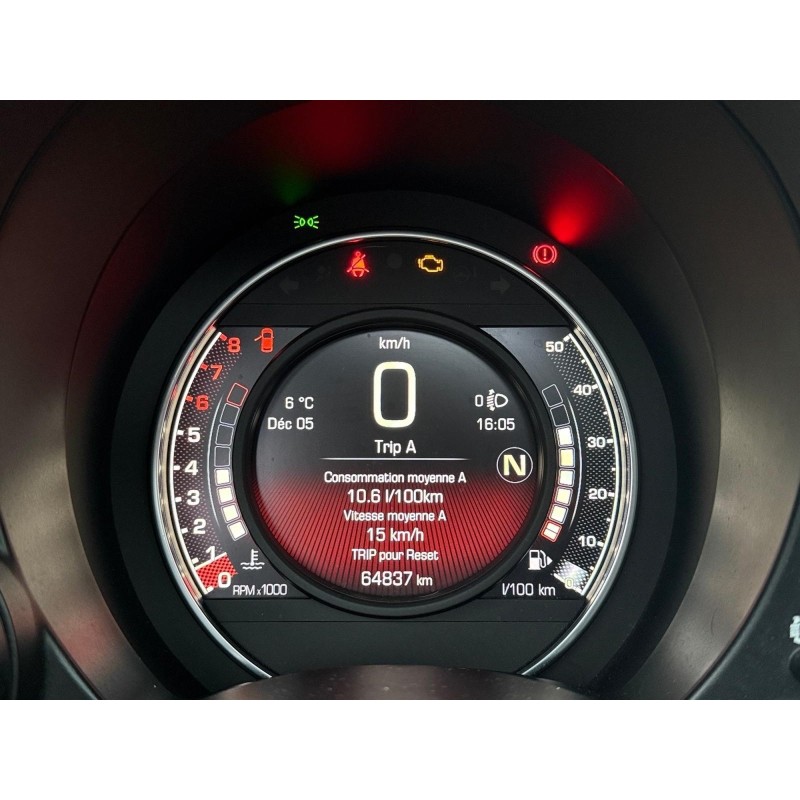 ABARTH 595 MY16 1.4 Turbo 16V T-Jet 165 ch BVA5 Turismo/garantie 12 mois/suivi, historique complet/carplay