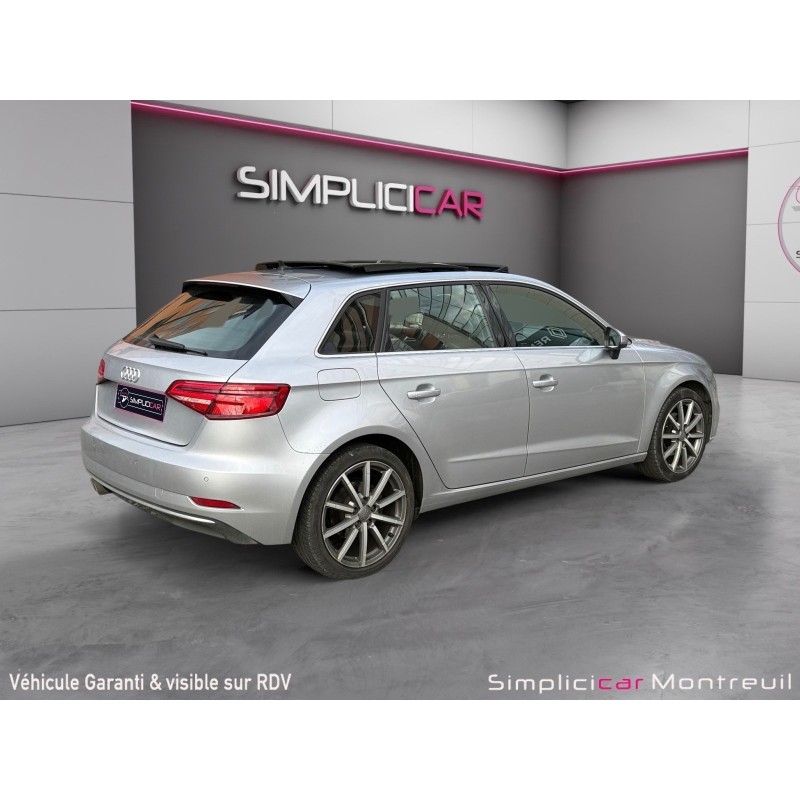 AUDI A3 SPORTBACK TFSI 150 S tronic 7 S Line/cuir complet/entretien et suivi complet/ pack hifi/toit ouvrant/garantie 12 mois