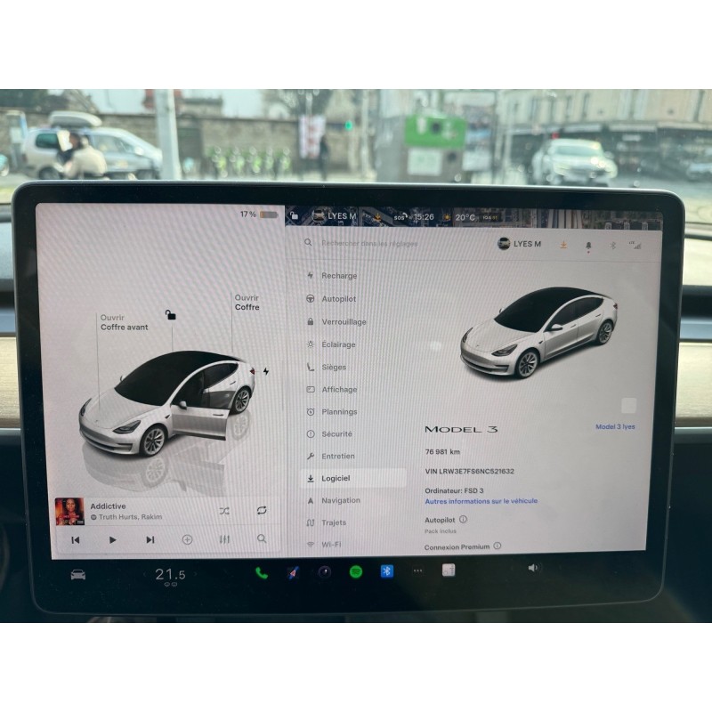 TESLA MODEL 3 Autonomie Standard Plus RWD Première main TVA Garantie 12 mois Batterie Garantie 2030